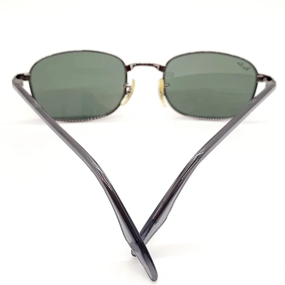 Vintage Ray-Ban W2189 Gunmetal/Gray Blend Rectangular Cross Walk Sunglasses - Picture 3 of 10